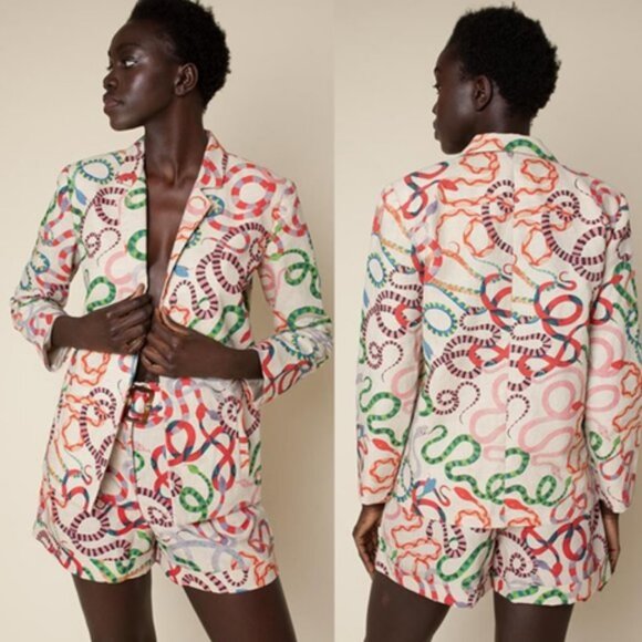 Rachel Antonoff Mickey Blazer in Snakes Small - Picture 1 of 10